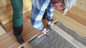 Монтаж половой доски