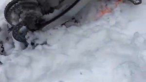 Езда по глубокому снегу на гусеничном комплекте YetiExpress