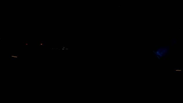 Ночной взлёт из Домодедово с видом на Москву