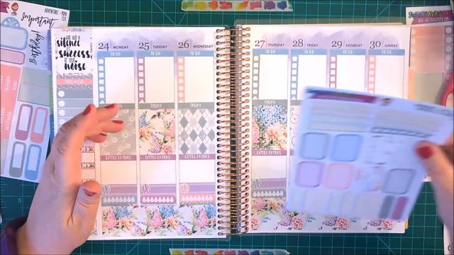 Spring Hyacinths Plan With Me Using Sweet Ava's Paper Stickers April 24-30 2017