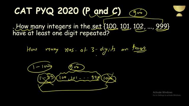 CAT PYQs Solution with Pentab | CAT 2020 Permutation and Combination | 99 Percentile Club #cat2023