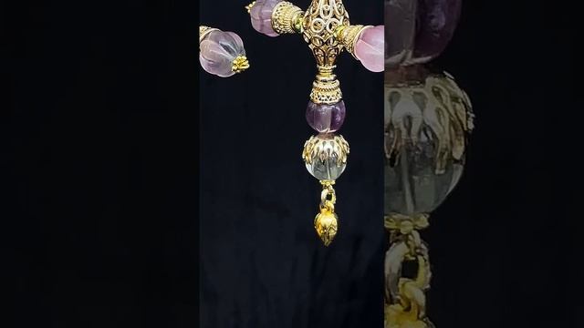 серьги фламинговый закат