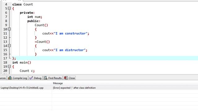 Learn c++| tutorial 28 |  Default Constructor and distructor