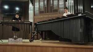 И.С.Бах Прелюдия ми минор из 1 тома ХТК Исполняют Агния Наумова и Роман Злочевский