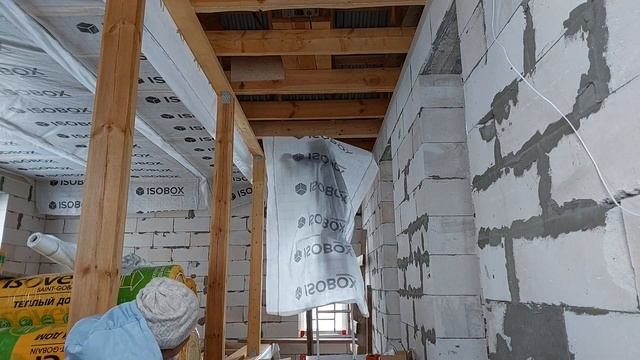 Чердачное перекрытие, пароизоляция, обрешетка под утеплитель
