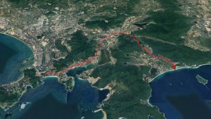 Из Дадунхая до бухты Ялонг на мопеде за 9 минут. Китай, Хайнань, Санья октябрь 2024г.