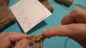 Мочалка-рукавица из джута.(начало)