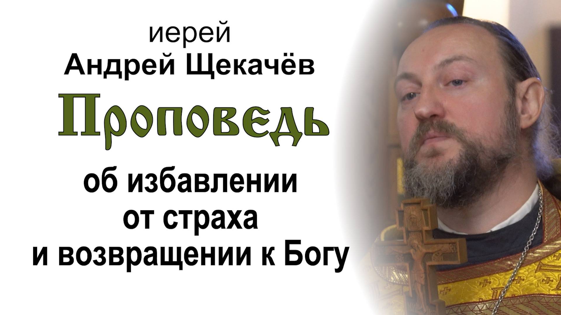 Проповедь об избавлении от страха и возвращении к Богу (2024.11.10). Иерей Андрей Щекачёв