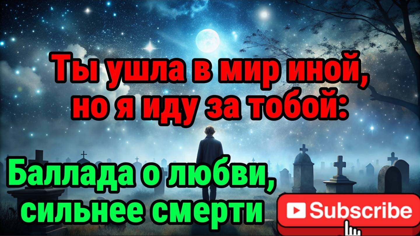 Ты ушла в мир иной, а я иду за тобой!