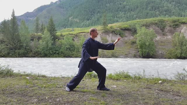 8 forms Taijiquan. Front view. 8 форм тайцзицюань - вид спереди