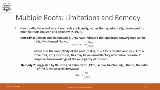 Lecture 14 ROE Multiple Roots