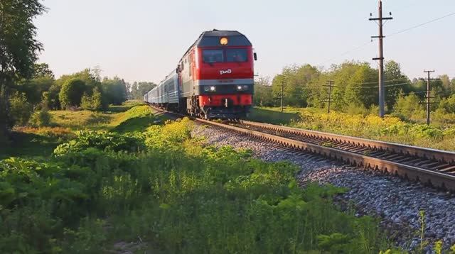 ТЭП70БС-320 (РЖД/Окт, ТЧ-14) с поездом №51 СПб - Брест (БЧ)