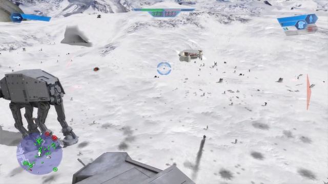 Star Wars Battlefront (2004) - Enhanced Hoth: Echo Base gameplay Empire (EGM V3.1) смотреть онлайн