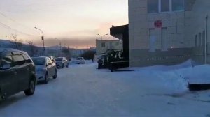Первые морозы в Магадане после снегопада. В Магадане началась зима 2019-2020