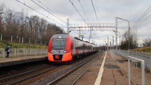 Прибытие и отправление ЭС2Г - 115 с платформы Сенеж.