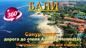 Санур пляж дорога до отеля Anindya Homestay Бали 2024. #сезонконтентаRUTUBE