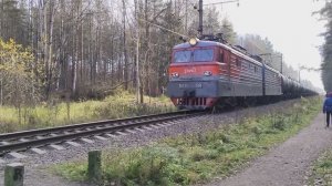 электровоз ВЛ10-1799 с наливным поездом на перегоне Заневский пост 1 - Ржевка