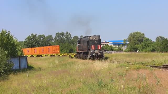 TEM2-269 (CTL Logistics/Polska) с "евростандартным"* контейнерным поездом