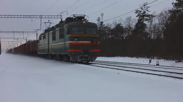 ВЛ80С-614 (БЧ, ТЧ-3 Барановичи) с грузовым поездом