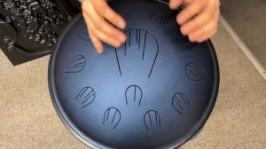 OrionDrum, D celtic minor 12 scale, flat blue color