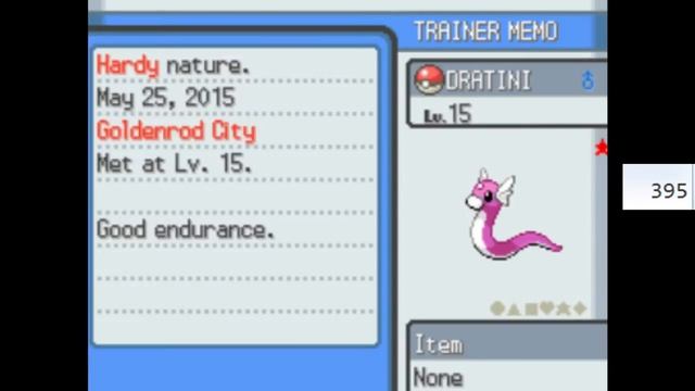 (SS BQ #3) LIVE Shiny Dratini after 395 SRs (1,975 seen) in SoulSilver смотреть онлайн