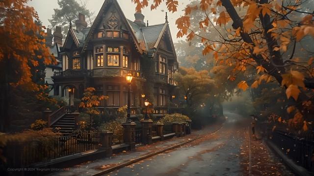 Autumn cosy street  GOTHIC SOFT PIANO music