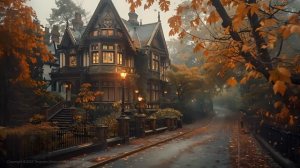 Autumn cosy street 🍁🌨 GOTHIC SOFT PIANO music