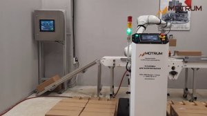 Паллетайзер МОТРУМ на базе кобота PROMPOWER R12 сортирует продукцию