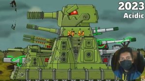 KV-44M All evolution 2018 - 2024 in home animation tank cartoon