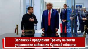 Зеленский предложит Трампу вывести украинские войска из Курской области РТ