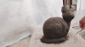 Садовая улитка из цемента своими руками