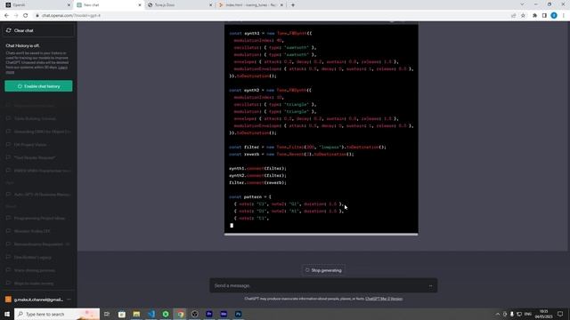 ChatGPT Experiments: Music Generation From Computer System Sounds!
