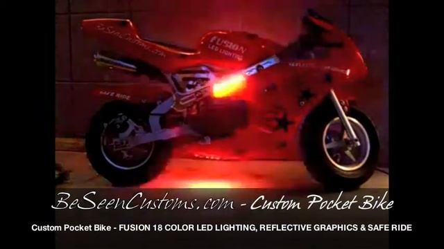 Pocket Bike - FUSION LED Lighting - Reflective Graphics - SAFE RIDE SYSTEM on MINI BIKE смотреть онлайн