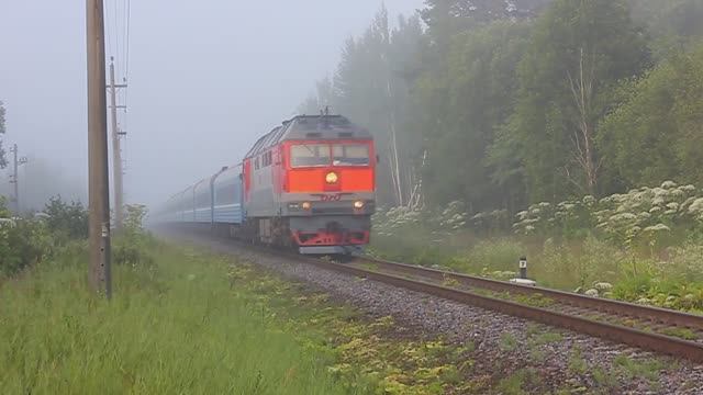 ТЭП70-0125 (РЖД/Окт, ТЧ-14) с поездом №52 Брест - СПб (БЧ)