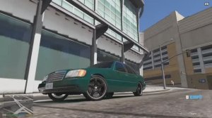 Mercedes-Benz S600 W140 на кабане снёс столб и чуть не зацепил китайский рейдж в GTA 5,