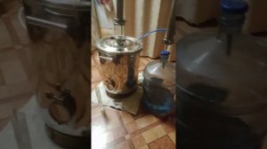 Перегон сахарной браги на талой воде...