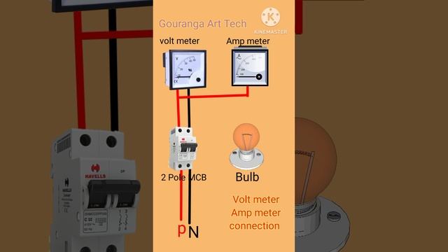 Connecting a Voltmeter and Ammeter in a Circuit#voltmeter #electrical #shortvideo #engineering