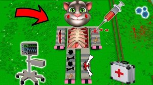 ГОВОРЯЩИЙ КОТ ТОМ ЗАБОЛЕЛ И ЕМУ СРОЧНО НУЖНА ОПЕРАЦИЯ В МАЙНКРАФТ TALKING TOM MINECRAFT