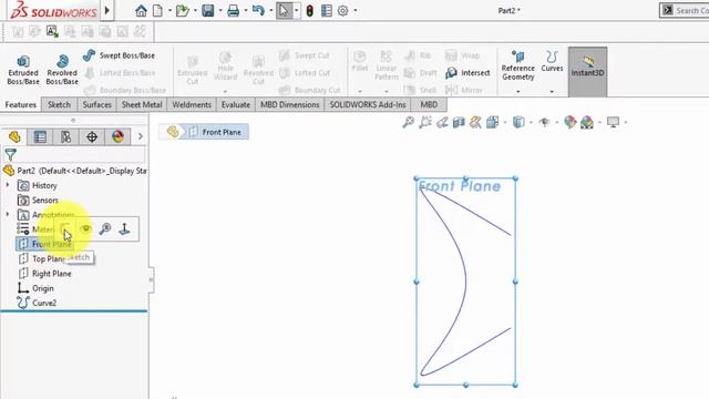 Solidworks advanced tutorials :  Inserting curve through x y z coordinates