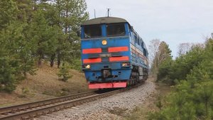 2ТЭ116-790 (БТС/РЖД/Окт*) с наливным грузовым поездом