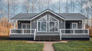 Очень просто купить участок с домом в Ленобласти от застройщика.  Дом у озера со всей мебелью: ГОТОВ