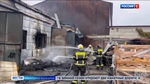 В Нальчике потушили пожар на улице Калининградской