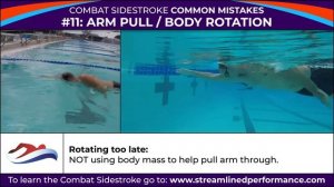 Combat Sidestroke Common Mistake #11: Arm Pull / Body Rotation – by Streamlined Performance