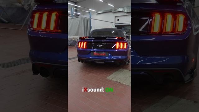 Звук активного выхлопа iXsound на Ford Mustang