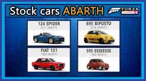 Stock cars Abarth | Forza Horizon 4 |