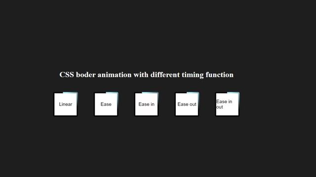 HomeCSS boder animation with different timing function