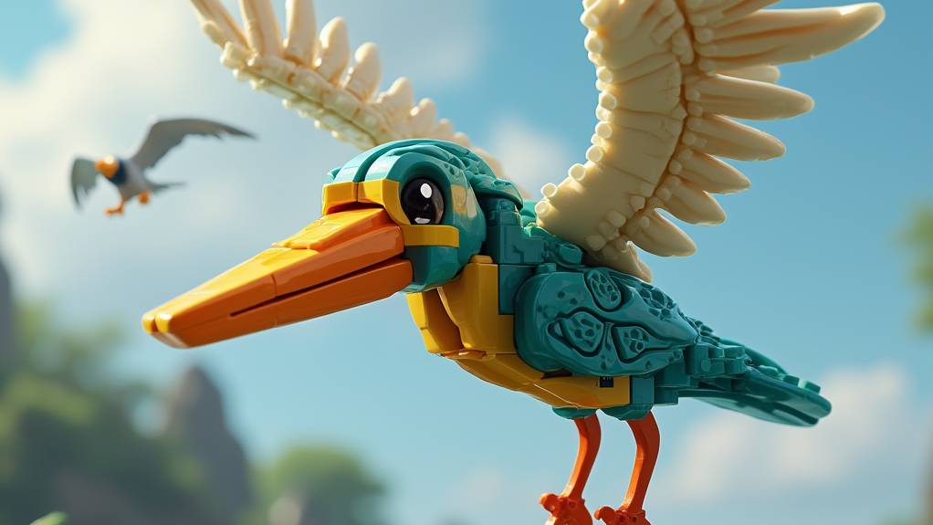 Детский образовательный конструктор Лёва. Композиция "Механическая птица".