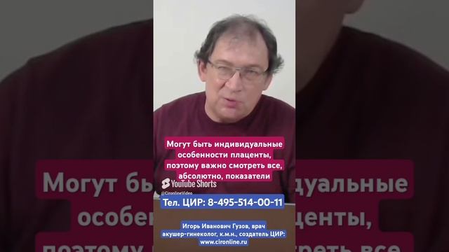 Тонкая плацента 1 мм. в 23 недели беременности. Игорь Иванович Гузов.