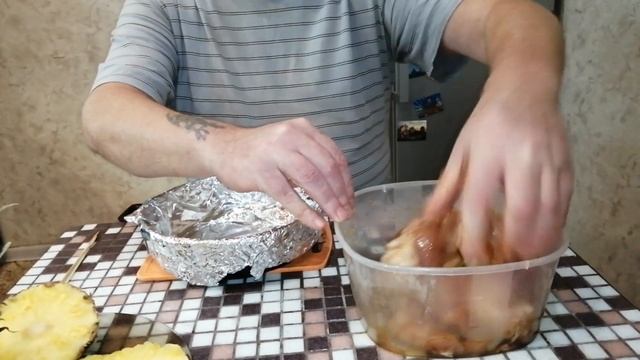 Курица по-Гавайски(в Духовке)/Куриное Мясо с Ананасом/Кисло-Сладкий Маринад/Оригинальный Рецепт/(0+)