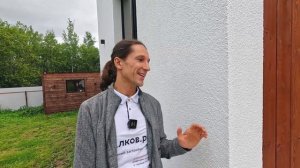 Комбинированый фасад - штукатурка и планкен